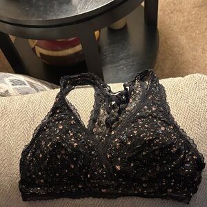 Maurices Black Floral Lace Bralette